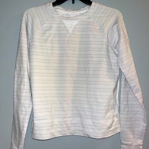 White Lululemon long sleeve workout top